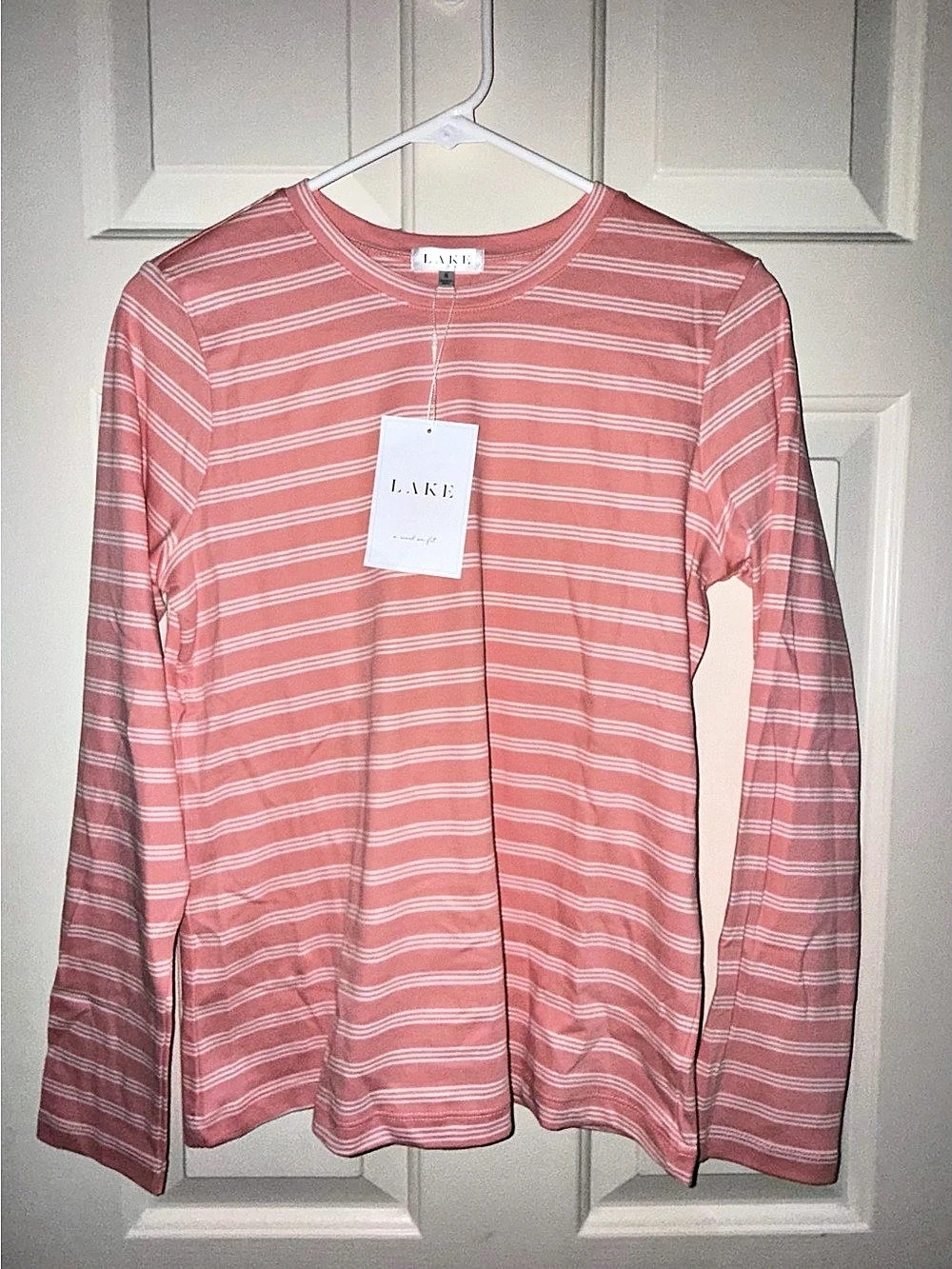 LAKE Pajamas NWT Pima Crew Long-Short Set Striped Cotton Pajama Set Small